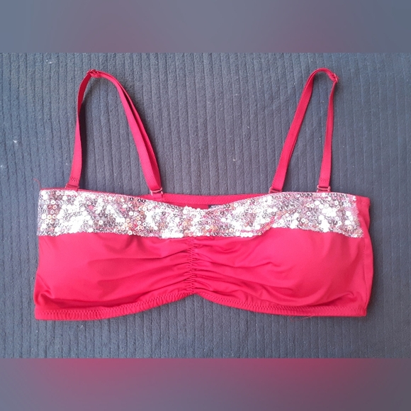 Sparkly red bralette, sz S, stretchy - Picture 9 of 9